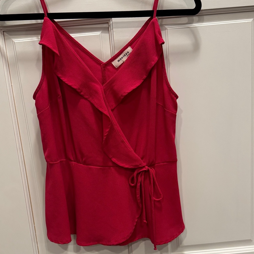 Monteau Vibrant Red Blouse